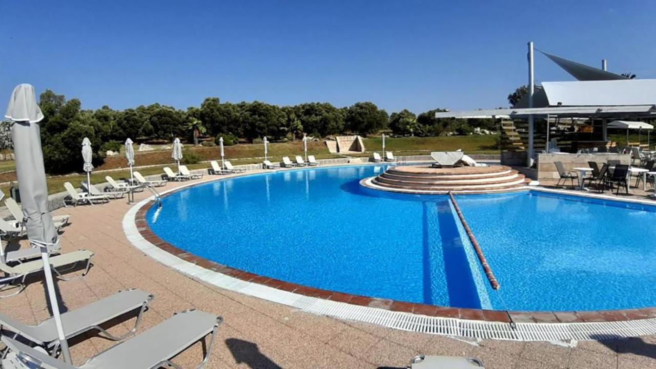 Olia Sea View Shared Pool Villa, Néa Fókaia Bagian luar foto