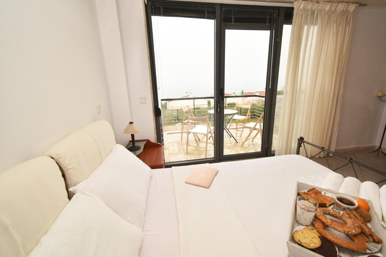 Olia Sea View Shared Pool Villa, Néa Fókaia Bagian luar foto